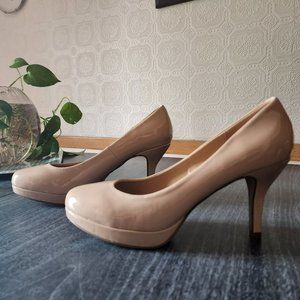 Madden Girl Nude Patent Pump Stiletto 4" Size 10
